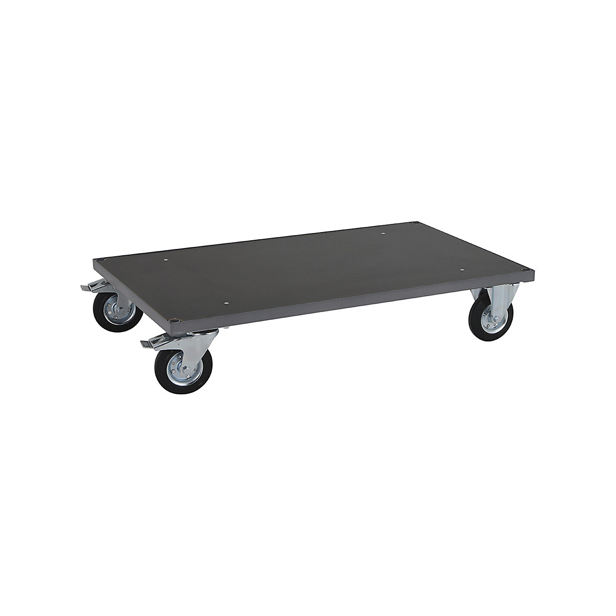 BiGDUG Heavy Duty Platform Dolly | Grey, BiGDUG Heavy Duty Platform Dolly | Grey, BiGDUG Heavy Duty Platform Dolly | 1200 x 700mm | 2 Swivel & 2 Swivel/Braked Castors | Eco Grey | 300kg UDL-0