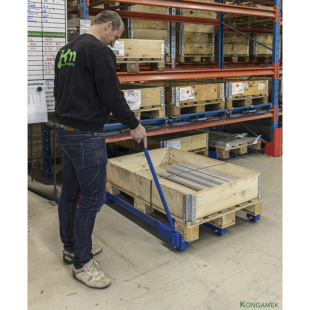 Kongamek Low Pallet Frame Trolley (Product illustration 6)-5