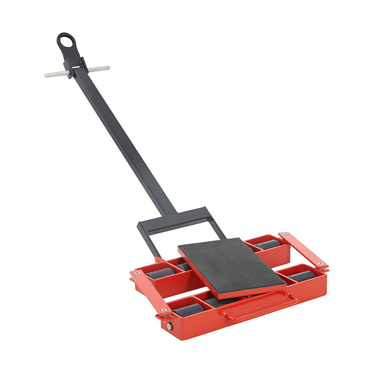 Steerable Machine Moving Skates, Steerable Machine Moving Skates, Steerable Machine Moving Skate 115h x 400w x 630d mm With 8 Nylon Rollers, Turntable Platform, Steering Handle, 6000kg Capacity-0