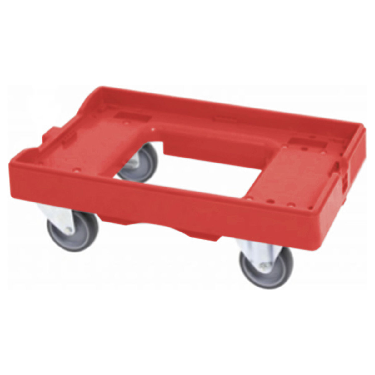 TOTEBOX Totedolly for Euro Containers, TOTEBOX Totedolly for Euro Containers, TOTEBOX Totedolly for Euro Containers | 173h x 400w x 600d mm | 2 Fixed & 2 Swivel Wheels | Red-0