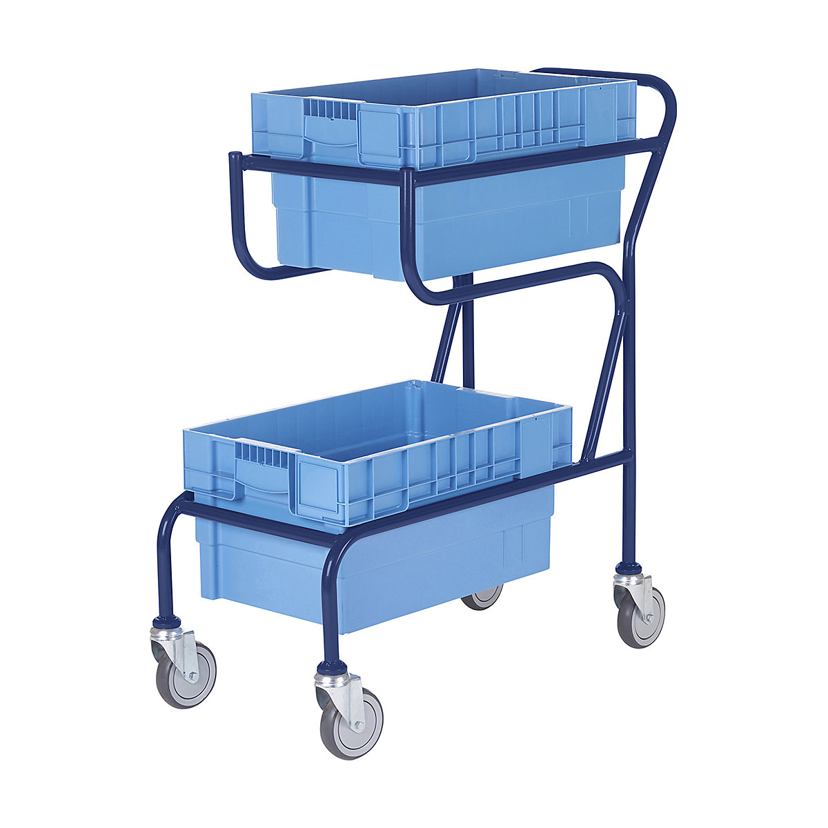 Apollo Heavy Duty Container Trolley, Apollo Heavy Duty Container Trolley, Apollo Heavy Duty Container Trolley | 1080h x 440w x 1000d mm | Containers Included | Blue-0