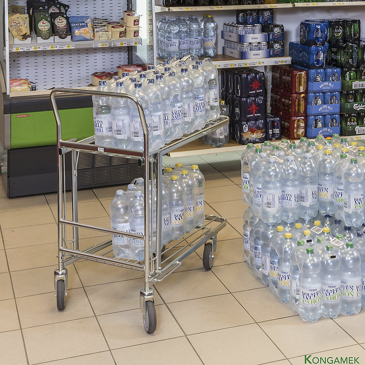 Kongamek Galvanised Folding Picking Trolley (Product illustration 3)-2