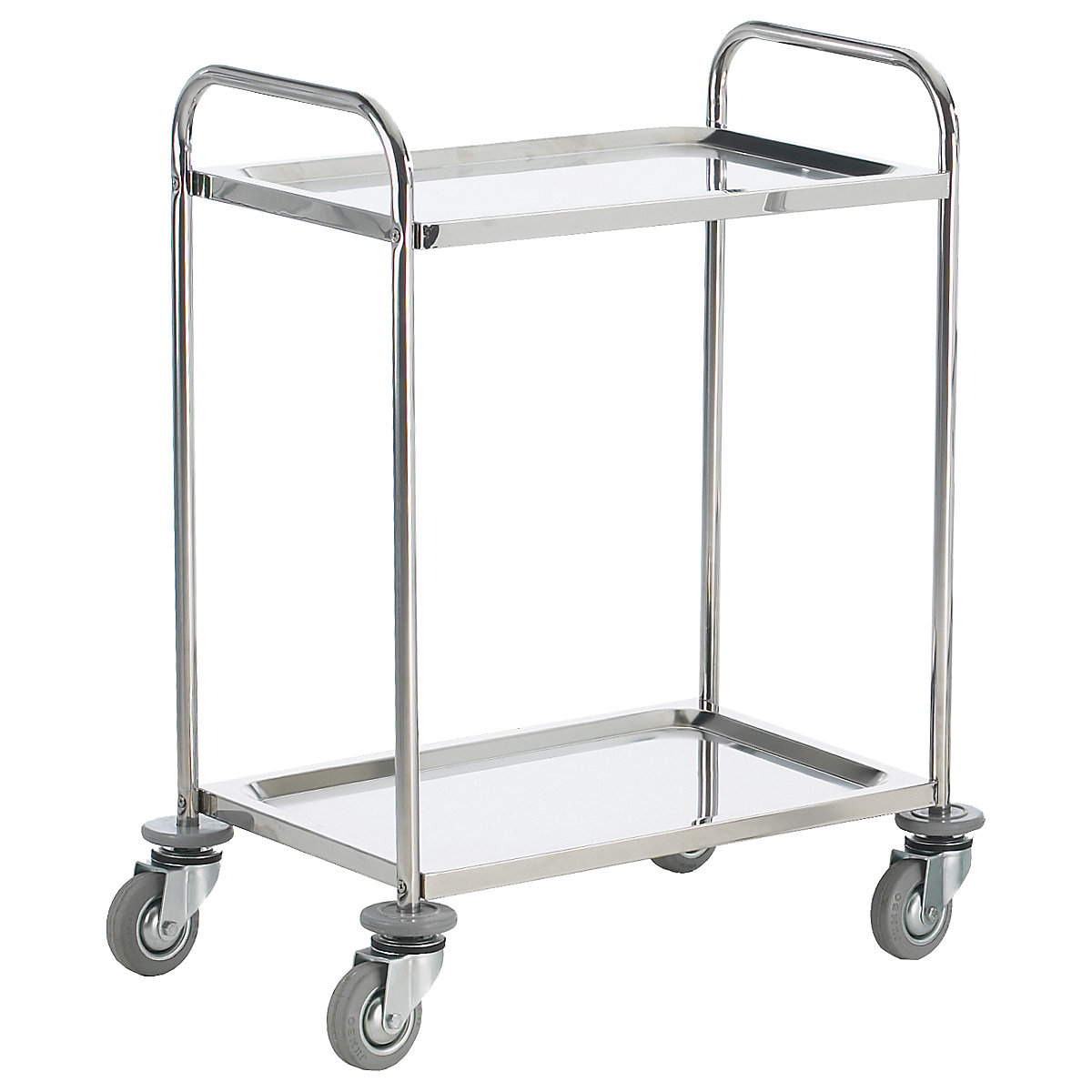Stainless Steel Shelf Trolleys, Stainless Steel Shelf Trolleys, Stainless Steel Shelf Trolley | 900h x 710w x 470d mm | 2 Shelves | 100kg-2