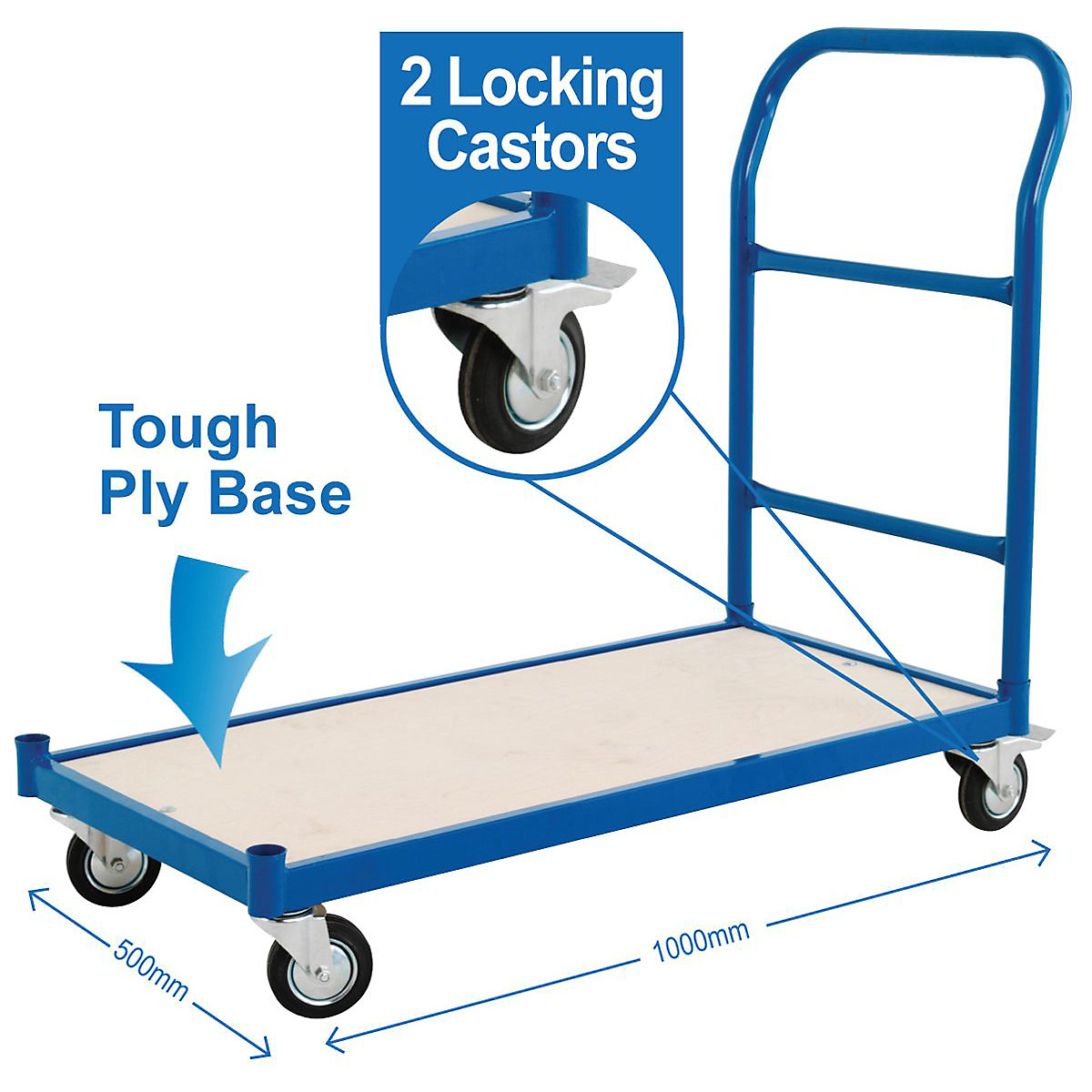 BiGDUG Essentials 250kg Platform Truck (Product illustration 2)-1