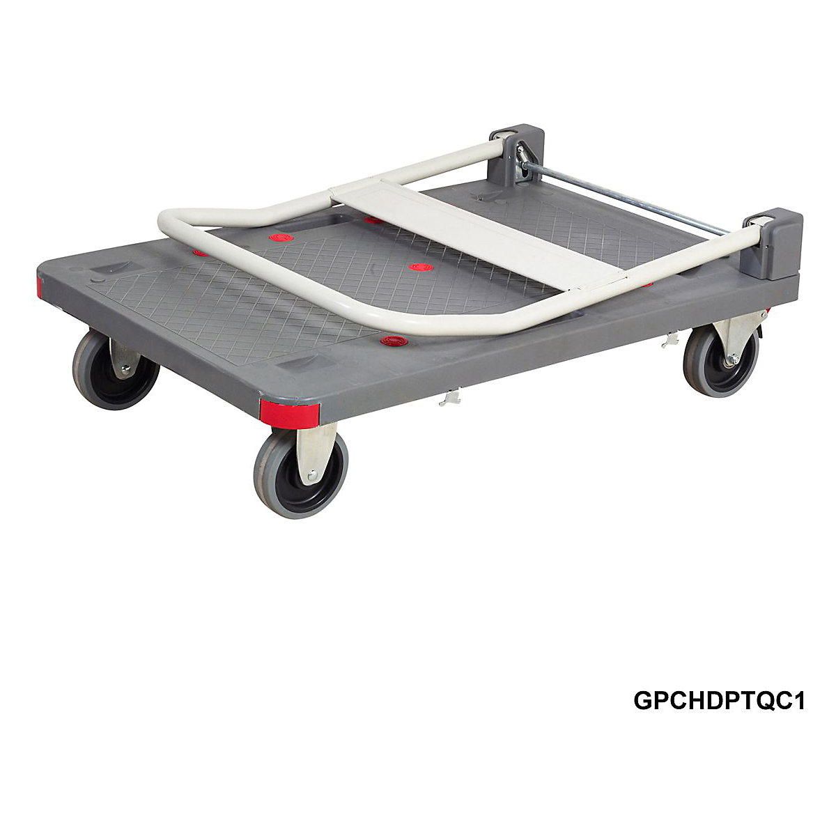 Heavy Duty Plastic Platform Trolleys On Quiet Castors (Product illustration 5)-4