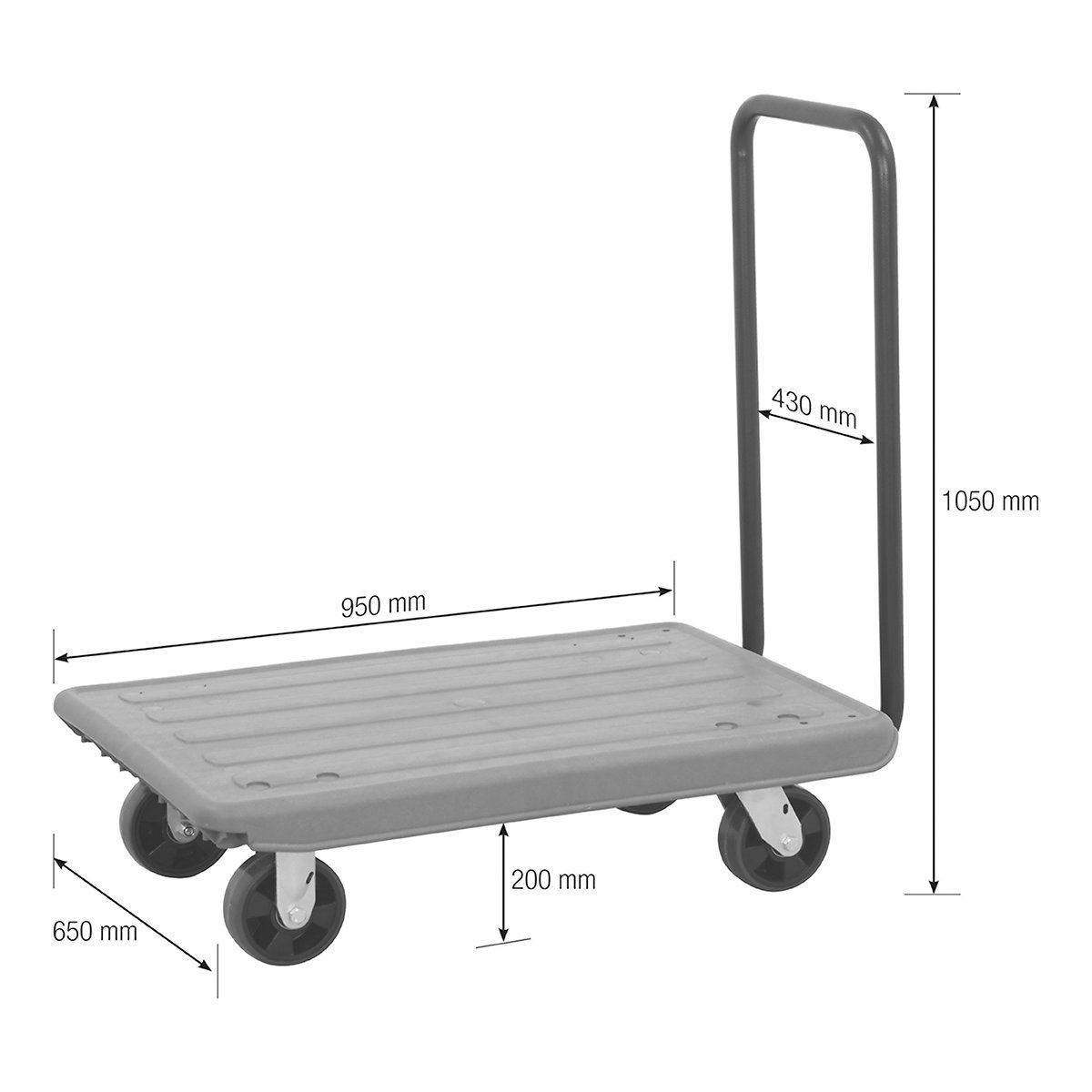 Heavy Duty Platform Trolley | 1000kg SWL (Product illustration 4)-3