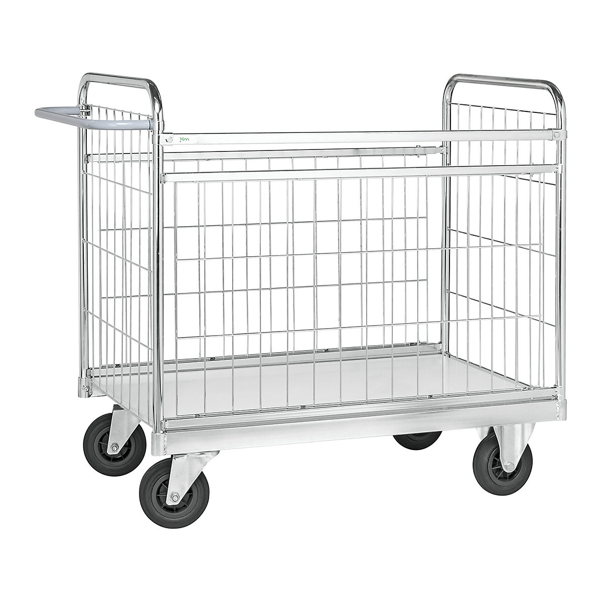 Kongamek Parcel Trolleys, Kongamek Parcel Trolleys, Kongamek Parcel Trolley | 1025h x 1190w x 650d mm | Electro galvanised | 300kg UDL | 2 Fixed & 2 Swivel Castors-0