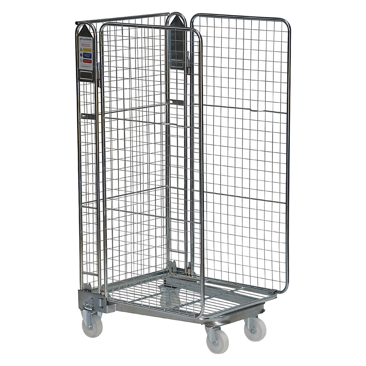 BiGDUG | 3 Sided A Frame Nestable Roll Container | Mesh Infill, BiGDUG | 3 Sided A Frame Nestable Roll Container | Mesh Infill, BiGDUG | 3 Sided A Frame Roll Container | 1680h x 735w x 840d mm | Mesh Infill | Without Shelf-0