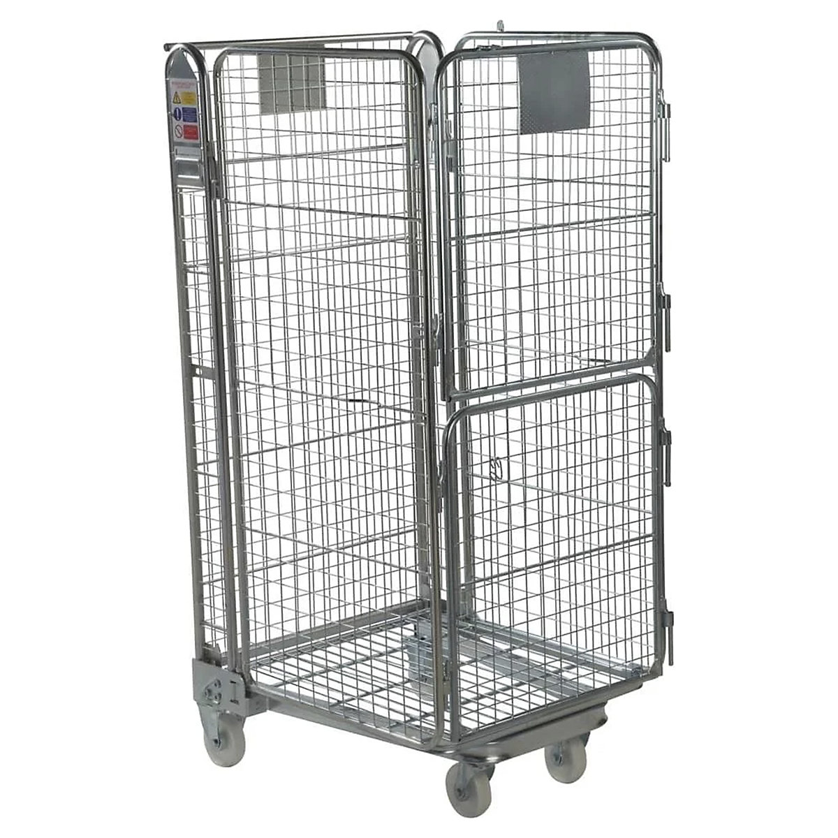 BiGDUG 4 Sided A Frame Nestable Roll Container with Split Gate | Mesh Infill (Product illustration 2)-1