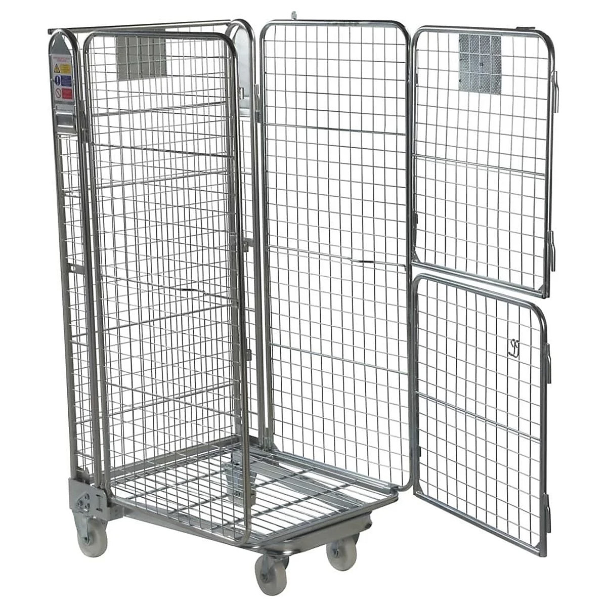 BiGDUG 4 Sided A Frame Nestable Roll Container with Split Gate | Mesh Infill (Product illustration 3)-2