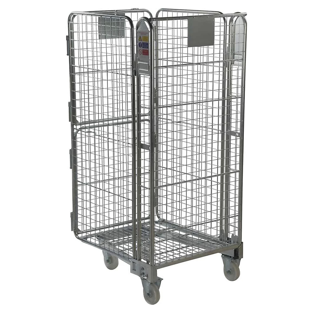 BiGDUG 4 Sided A Frame Nestable Roll Container with Split Gate | Mesh Infill (Product illustration 4)-3