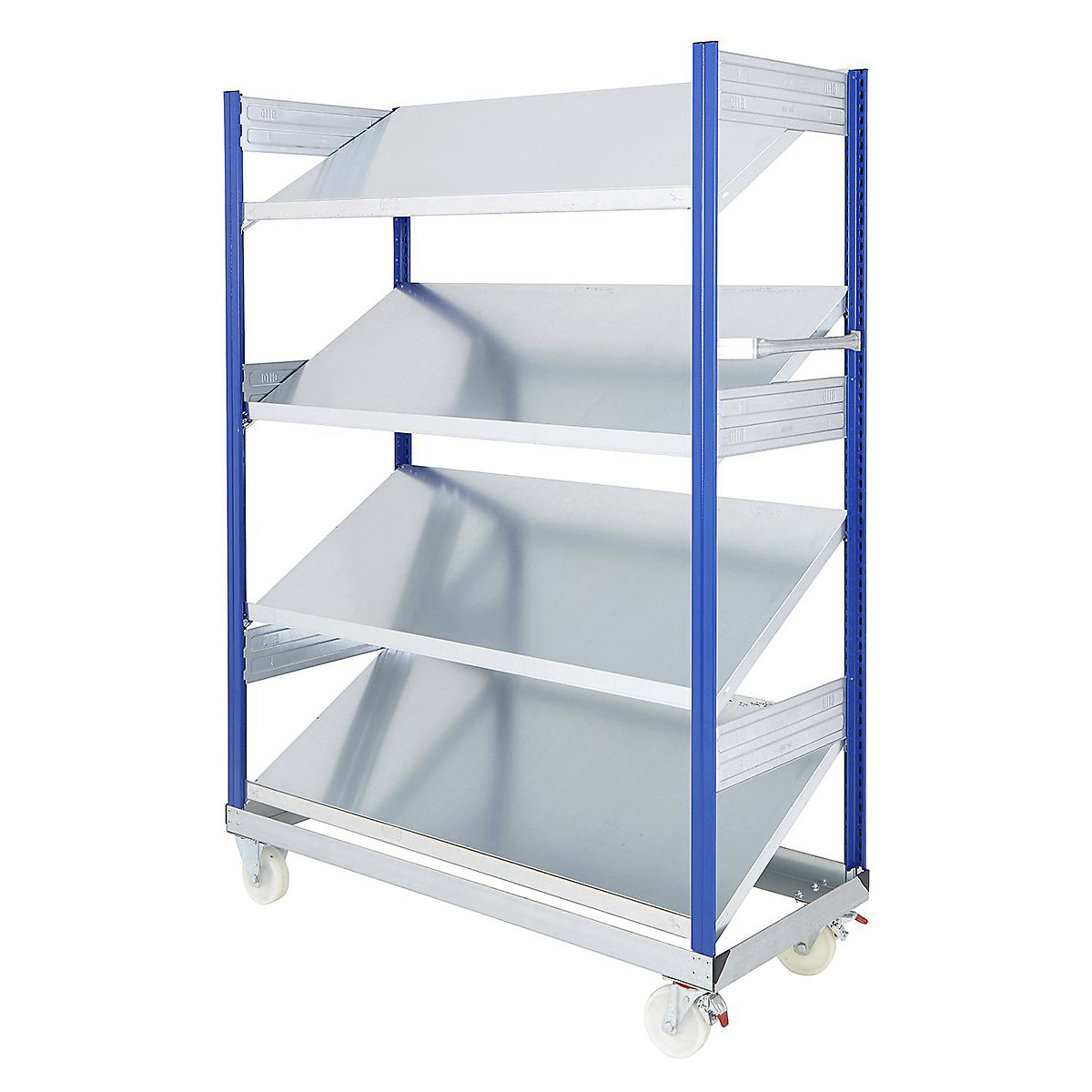 Inclined Shelf Trolley, Inclined Shelf Trolley, Inclined Shelf Trolley 1800h x 1358w x 524d mm 4 Levels Single Sided-0