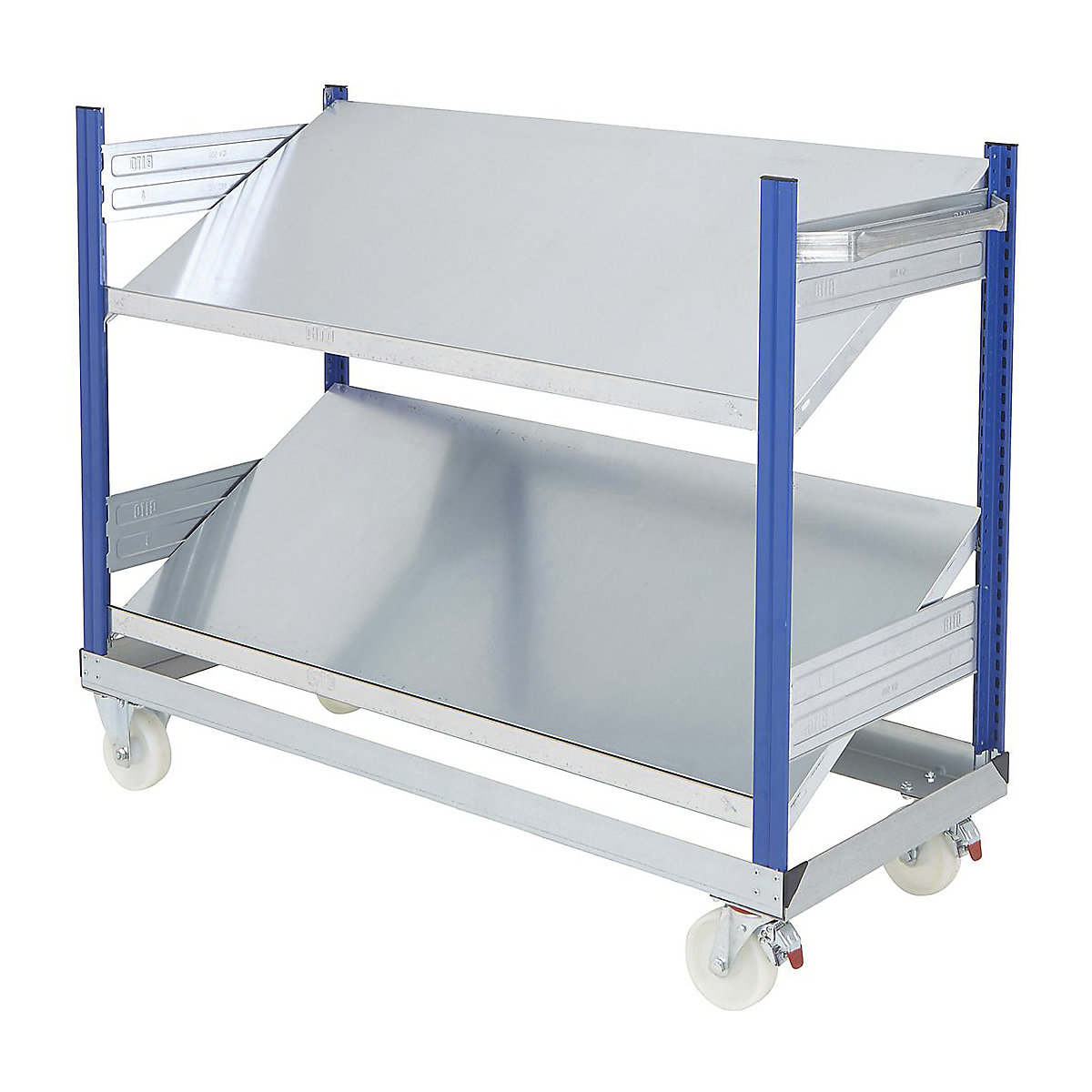 Inclined Shelf Trolley, Inclined Shelf Trolley, Inclined Shelf Trolley 1020h x 1358w x 524d mm 2 Levels Single Sided-0