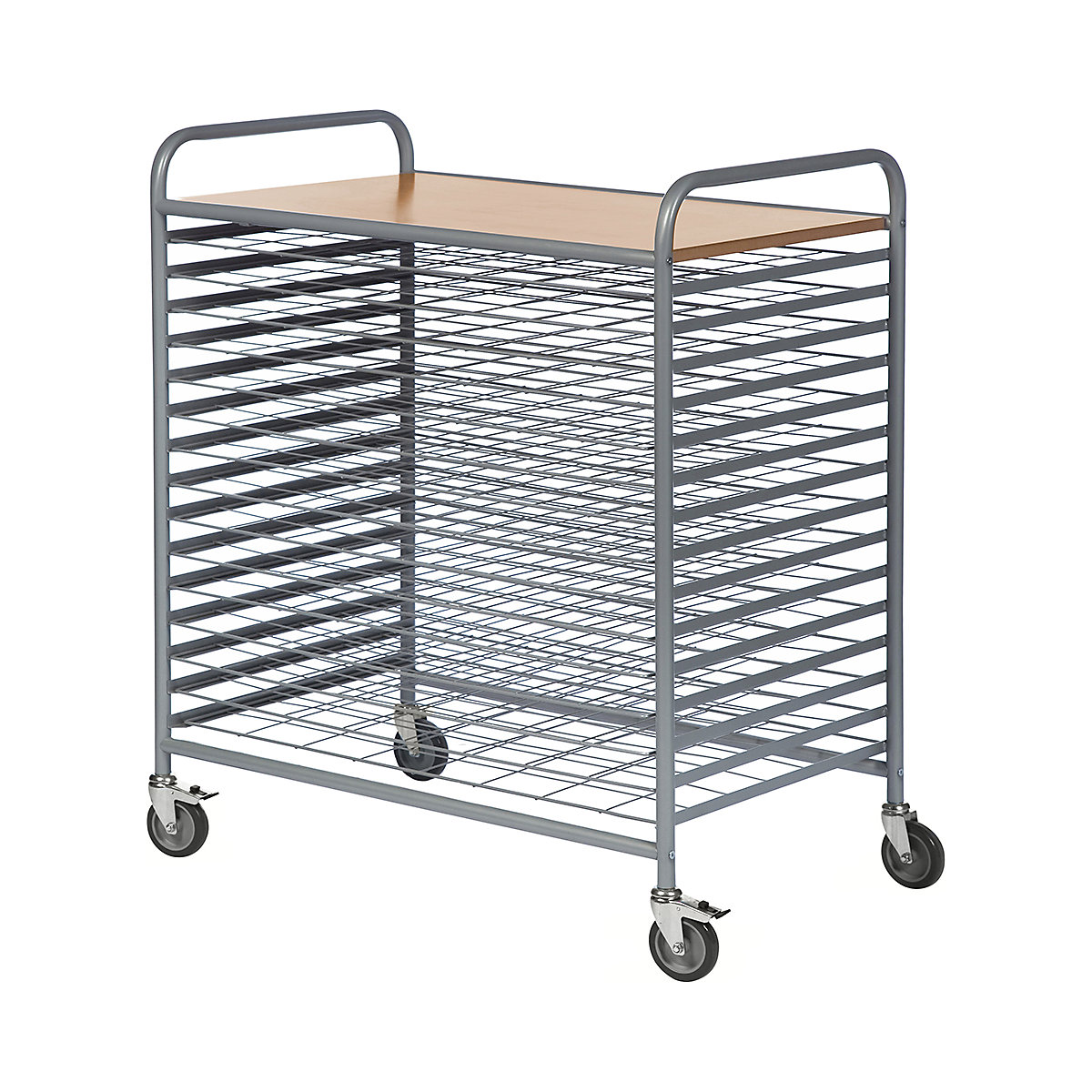 Kongamek Drying Trolleys, Kongamek Drying Trolleys, Kongamek Drying Trolley | 1120h x 600w x 950d mm | Grey | 4 Swivel Castors, 2 With Brake-0