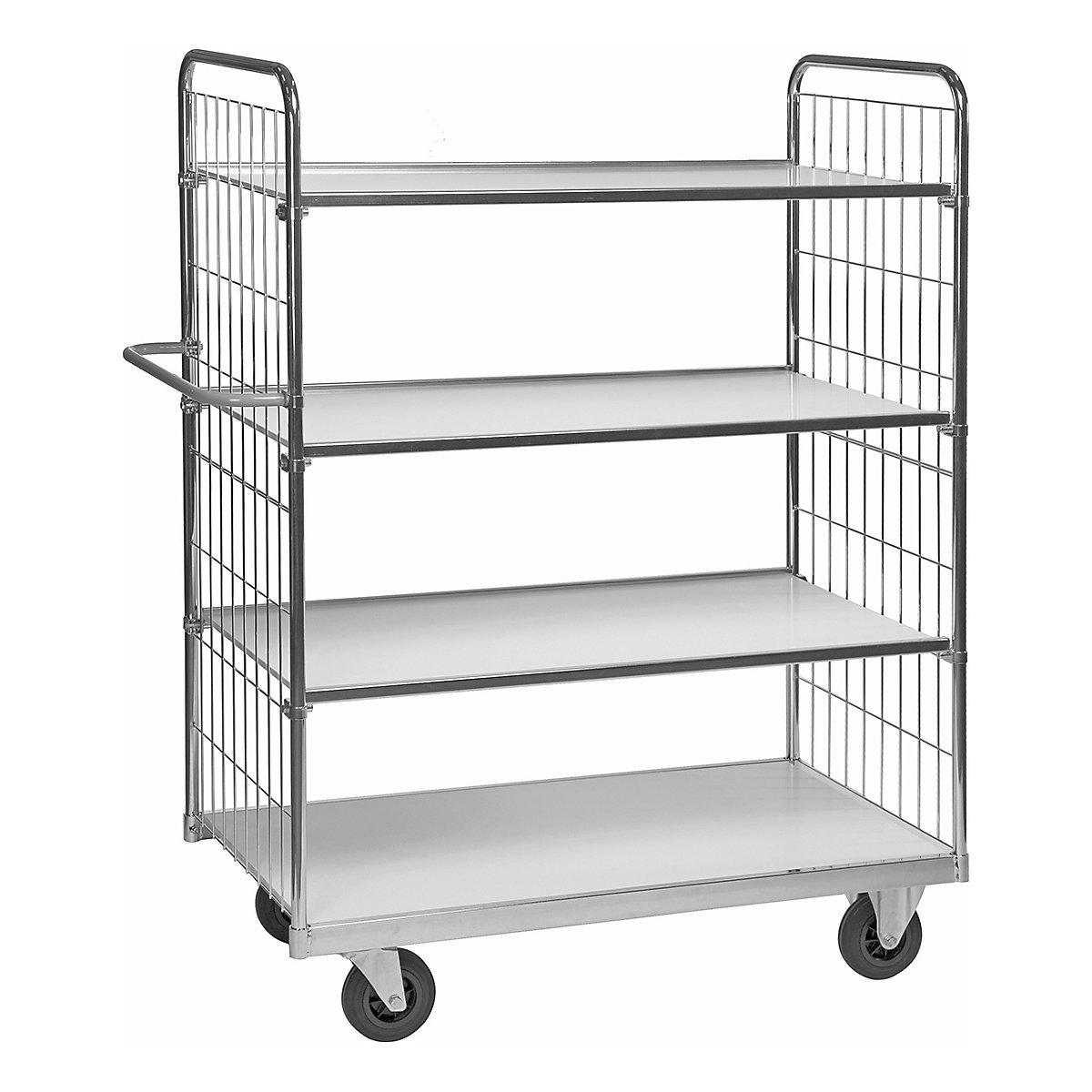 Kongamek Series 9000 Picking Trolley, Kongamek Series 9000 Picking Trolley, Kongamek Series 9000 4 Level Picking Trolley | 1695h x 1190w x 650d mm | 2 fixed 2 swivel with braked Castors-0