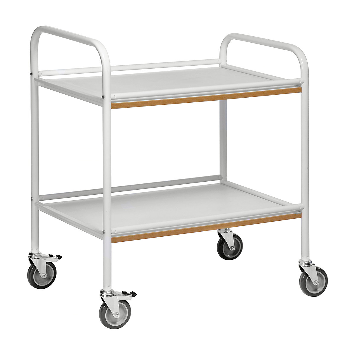 Kongamek Service Trolleys 100kg, Kongamek Service Trolleys 100kg, Kongamek Service Trolley | 895h x 765w x 520d mm | White | 4 Swivel Castors, 2 With Brake-0