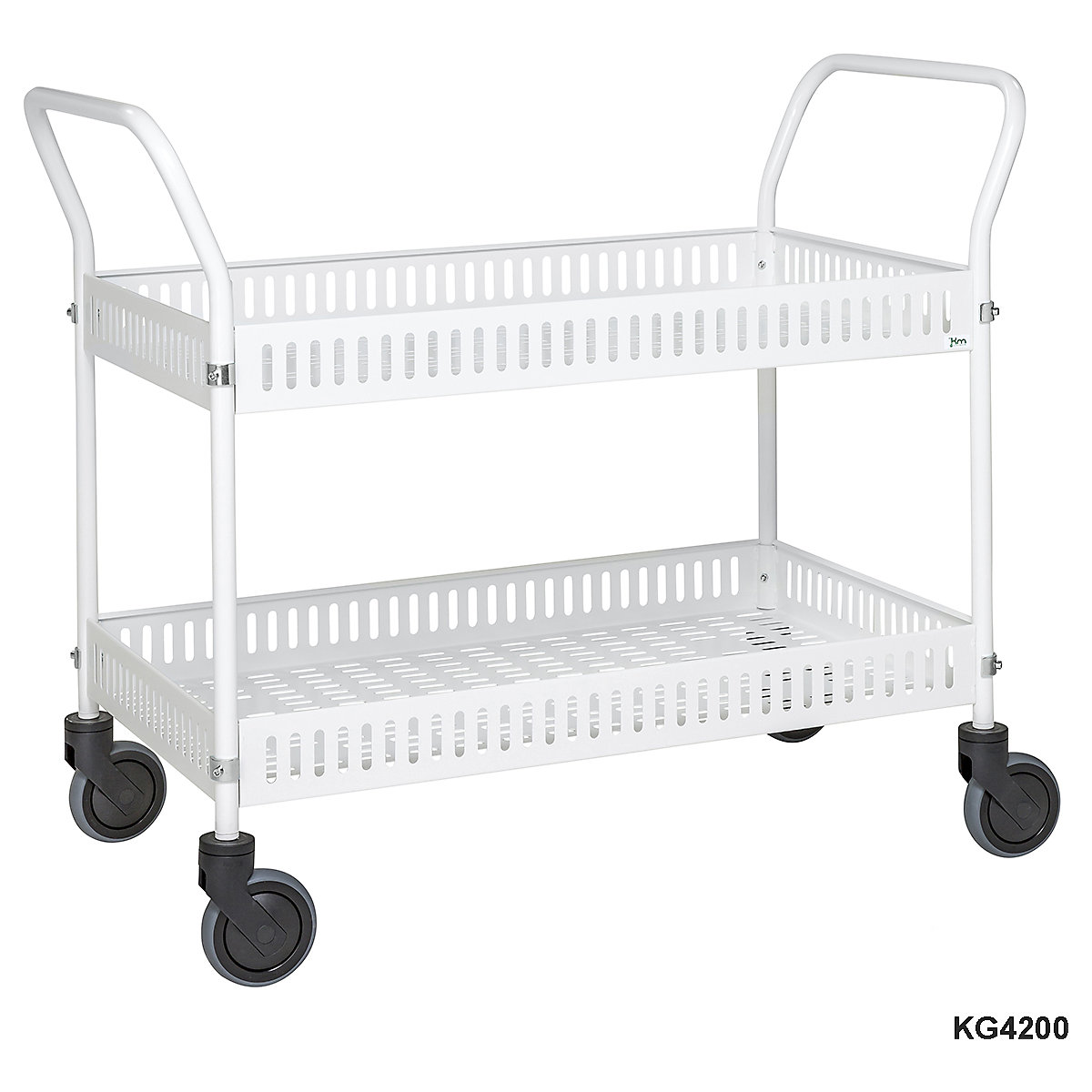 Kongamek Two Handle Table Trolley With Side Rail (Product illustration 3)-2
