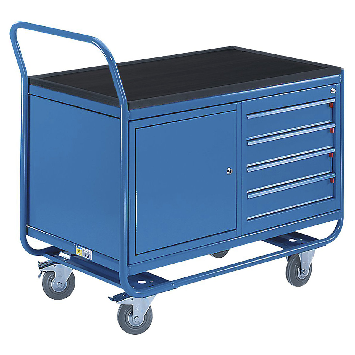 PremKraft Industrial Table Trolleys with Shelves and Drawers, PremKraft Industrial Table Trolleys with Shelves and Drawers, PremKraft Industrial Table Trolley 790h x 550w x 750d mm With 2x White Shelves 400kg SWL Capacity-0