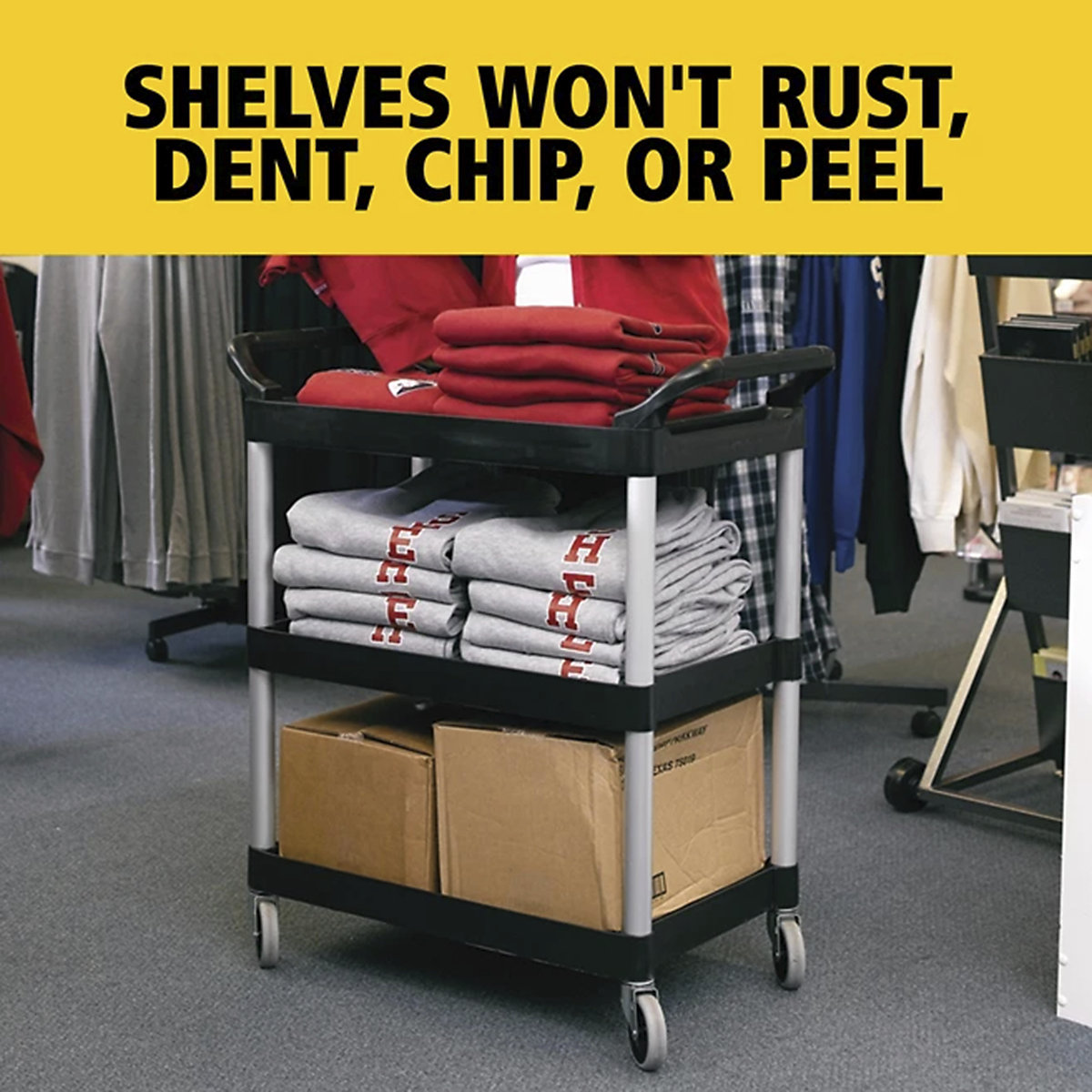 Rubbermaid Light-Duty Service Cart (Product illustration 2)-1