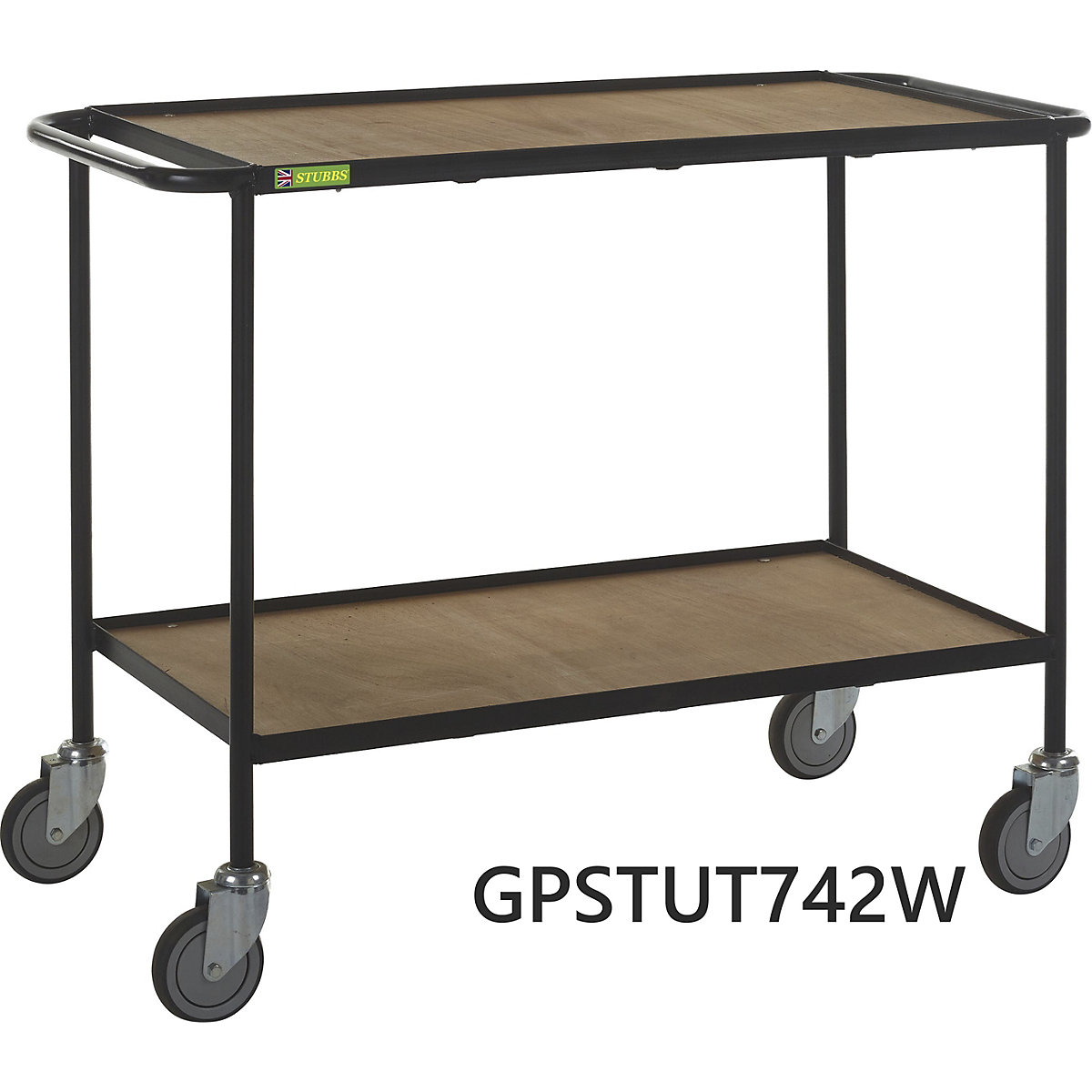 Stubbs Tray Trolleys, Stubbs Tray Trolleys, Stubbs Tray Trolley | 900h x 450w x 1200d mm | Tray Size: 1000 x 450mm | Wooden Shelves-6