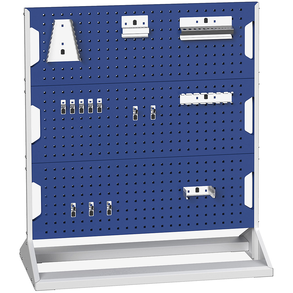 Bott Perfo Panel Racks, Bott Perfo Panel Racks, Bott Perfo Panel Racks | 1125h x 1000w x 550d mm | Double Sided | 40 Piece Hook Kit | Static | Blue-0