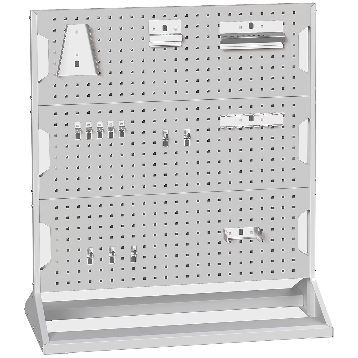 Bott Perfo Panel Racks, Bott Perfo Panel Racks, Bott Perfo Panel Racks | 1125h x 1000w x 550d mm | Double Sided | 40 Piece Hook Kit | Static | Light Grey-0