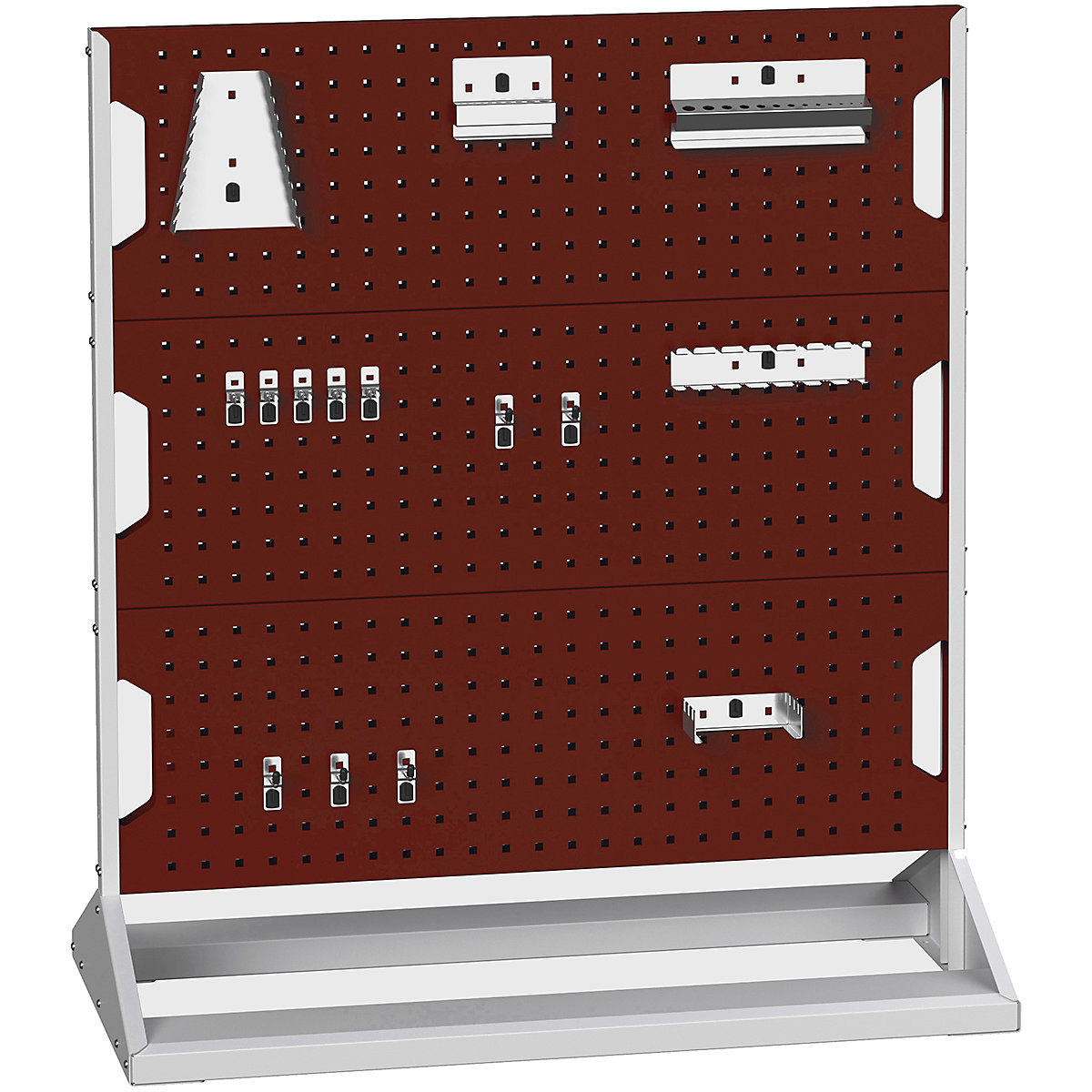Bott Perfo Panel Racks, Bott Perfo Panel Racks, Bott Perfo Panel Racks | 1125h x 1000w x 550d mm | Double Sided | 40 Piece Hook Kit | Static | Red-0