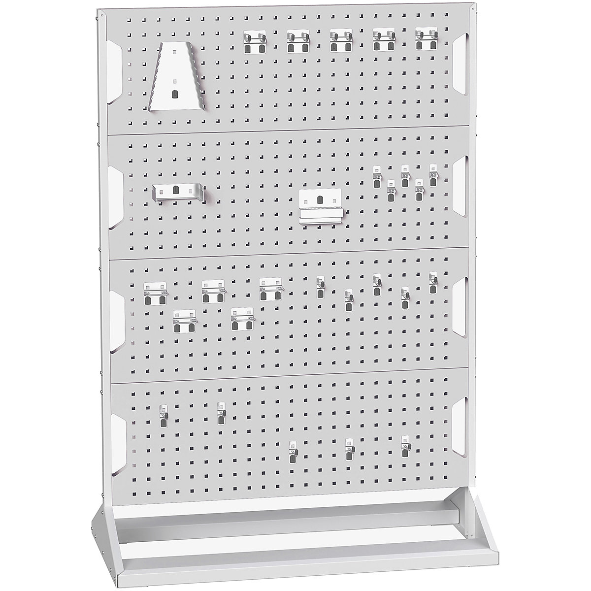 Bott Perfo Panel Racks, Bott Perfo Panel Racks, Bott Perfo Panel Racks | 1450h x 1000w x 550d mm | Double Sided | 60 Piece Hook Kit | Static | Light Grey-0