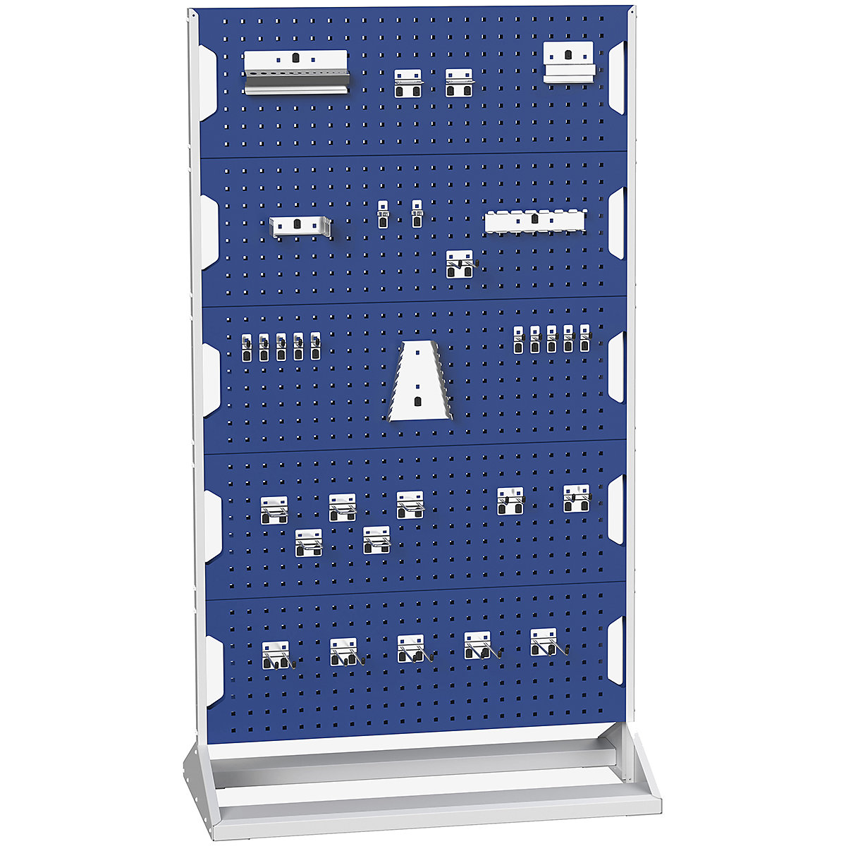 Bott Perfo Panel Racks, Bott Perfo Panel Racks, Bott Perfo Panel Racks | 1775h x 1000w x 550d mm | Double Sided | 80 Piece Hook Kit | Static | Blue-0