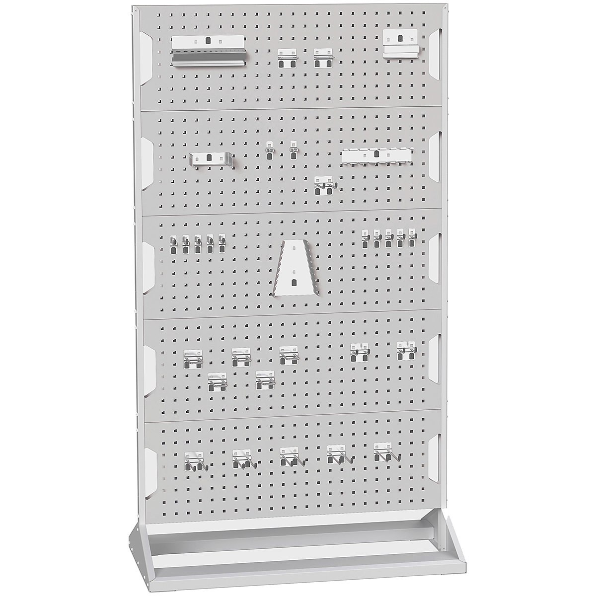 Bott Perfo Panel Racks, Bott Perfo Panel Racks, Bott Perfo Panel Racks | 1775h x 1000w x 550d mm | Double Sided | 80 Piece Hook Kit | Static | Light Grey-0