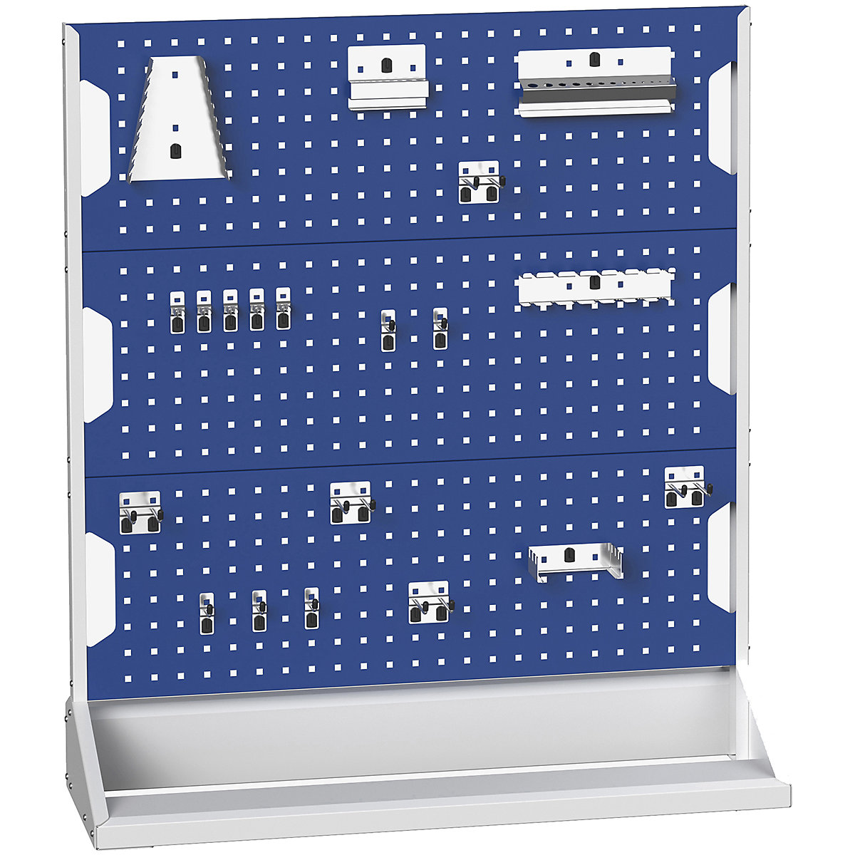 Bott Perfo Panel Racks, Bott Perfo Panel Racks, Bott Perfo Panel Racks | 1125h x 1000w x 550d mm | Single Sided | 20 Piece Hook Kit | Static | Blue-0