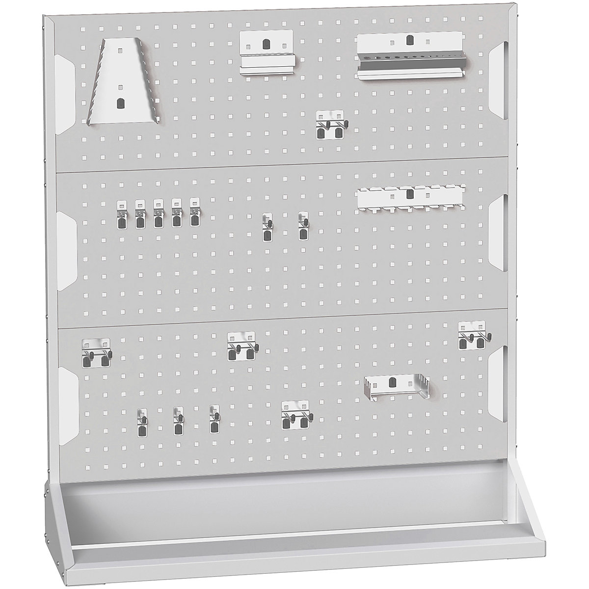 Bott Perfo Panel Racks, Bott Perfo Panel Racks, Bott Perfo Panel Racks | 1125h x 1000w x 550d mm | Single Sided | 20 Piece Hook Kit | Static | Light Grey-0