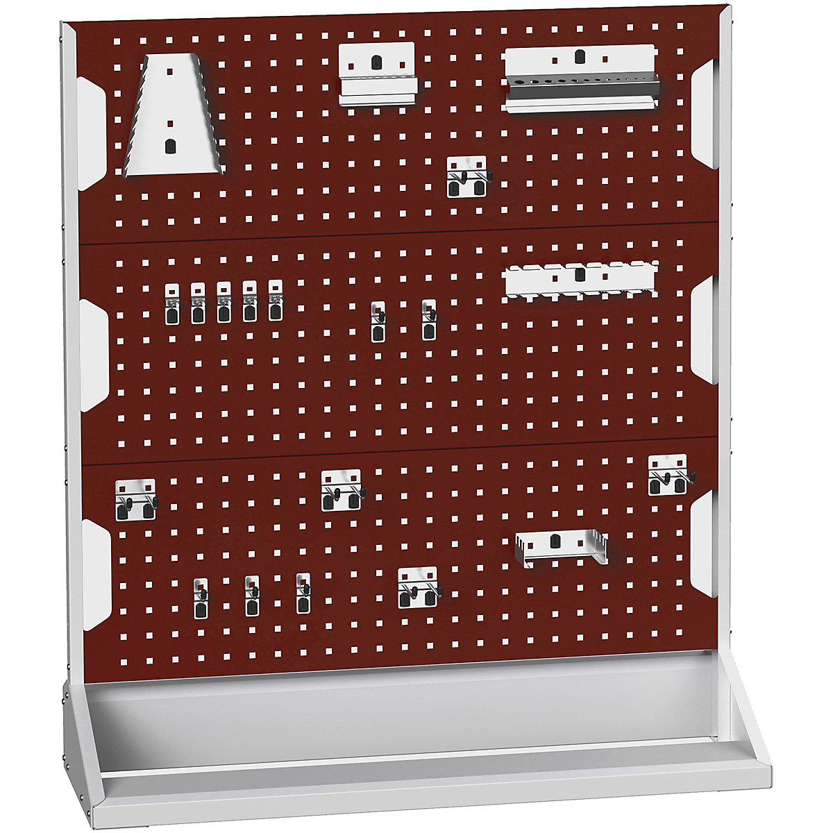 Bott Perfo Panel Racks, Bott Perfo Panel Racks, Bott Perfo Panel Racks | 1125h x 1000w x 550d mm | Single Sided | 20 Piece Hook Kit | Static | Red-0