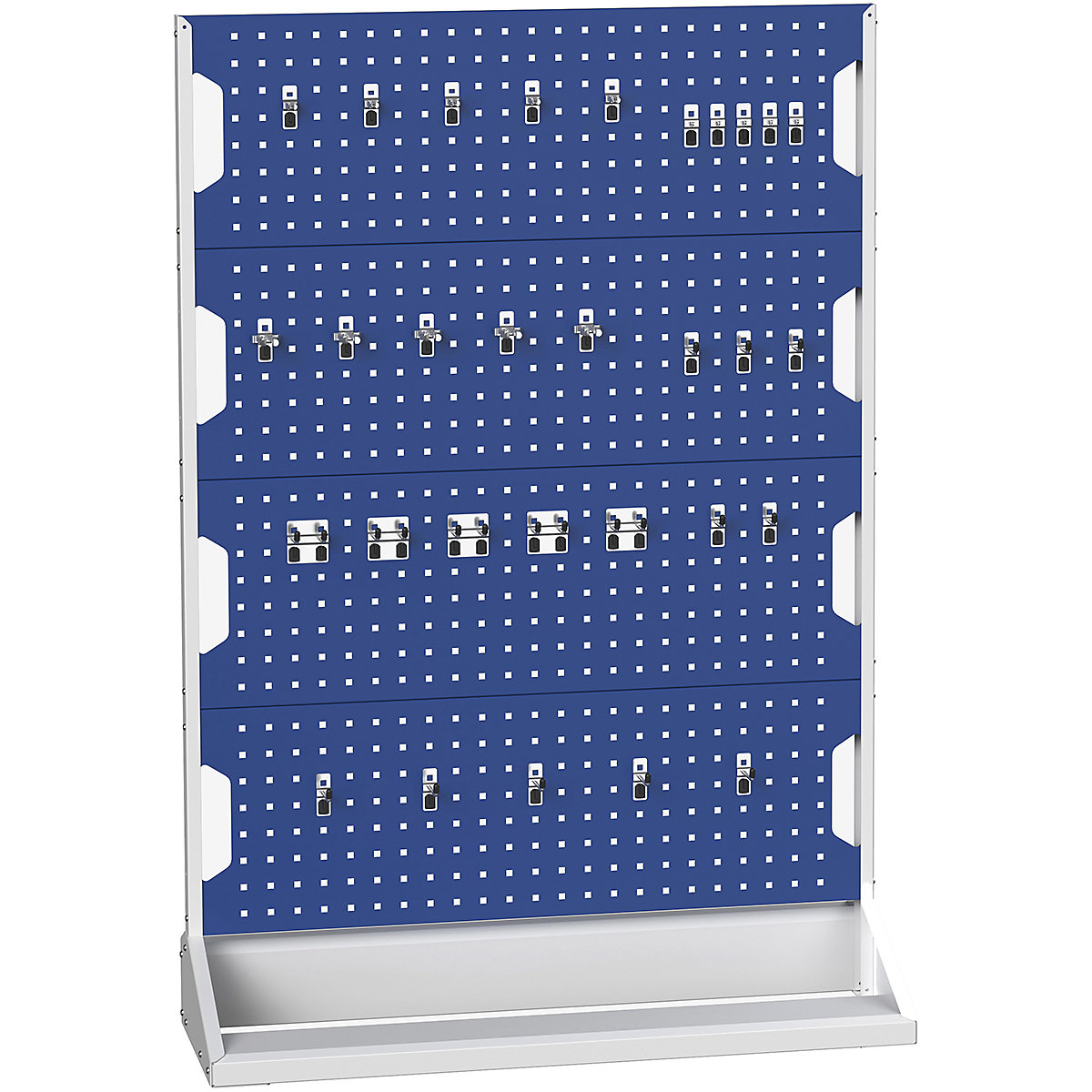 Bott Perfo Panel Racks, Bott Perfo Panel Racks, Bott Perfo Panel Racks | 1450h x 1000w x 550d mm | Single Sided | 30 Piece Hook Kit | Static | Blue-0