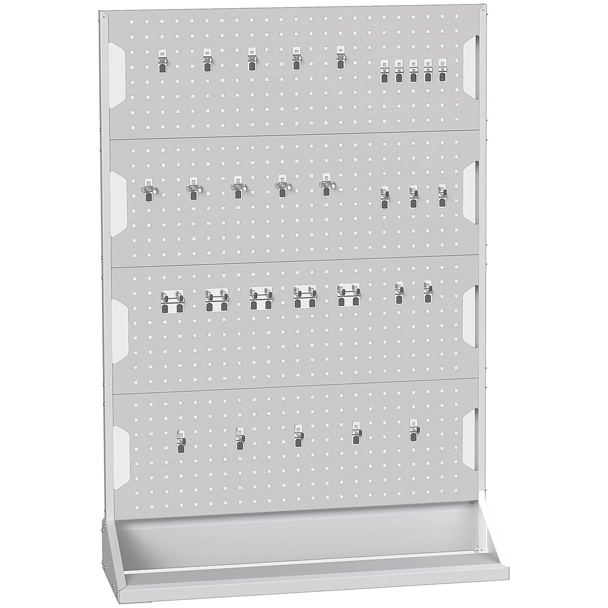 Bott Perfo Panel Racks, Bott Perfo Panel Racks, Bott Perfo Panel Racks | 1450h x 1000w x 550d mm | Single Sided | 30 Piece Hook Kit | Static | Light Grey-0