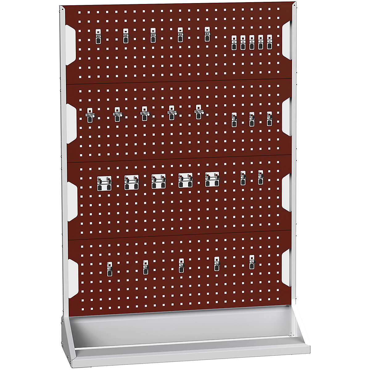 Bott Perfo Panel Racks, Bott Perfo Panel Racks, Bott Perfo Panel Racks | 1450h x 1000w x 550d mm | Single Sided | 30 Piece Hook Kit | Static | Red-0