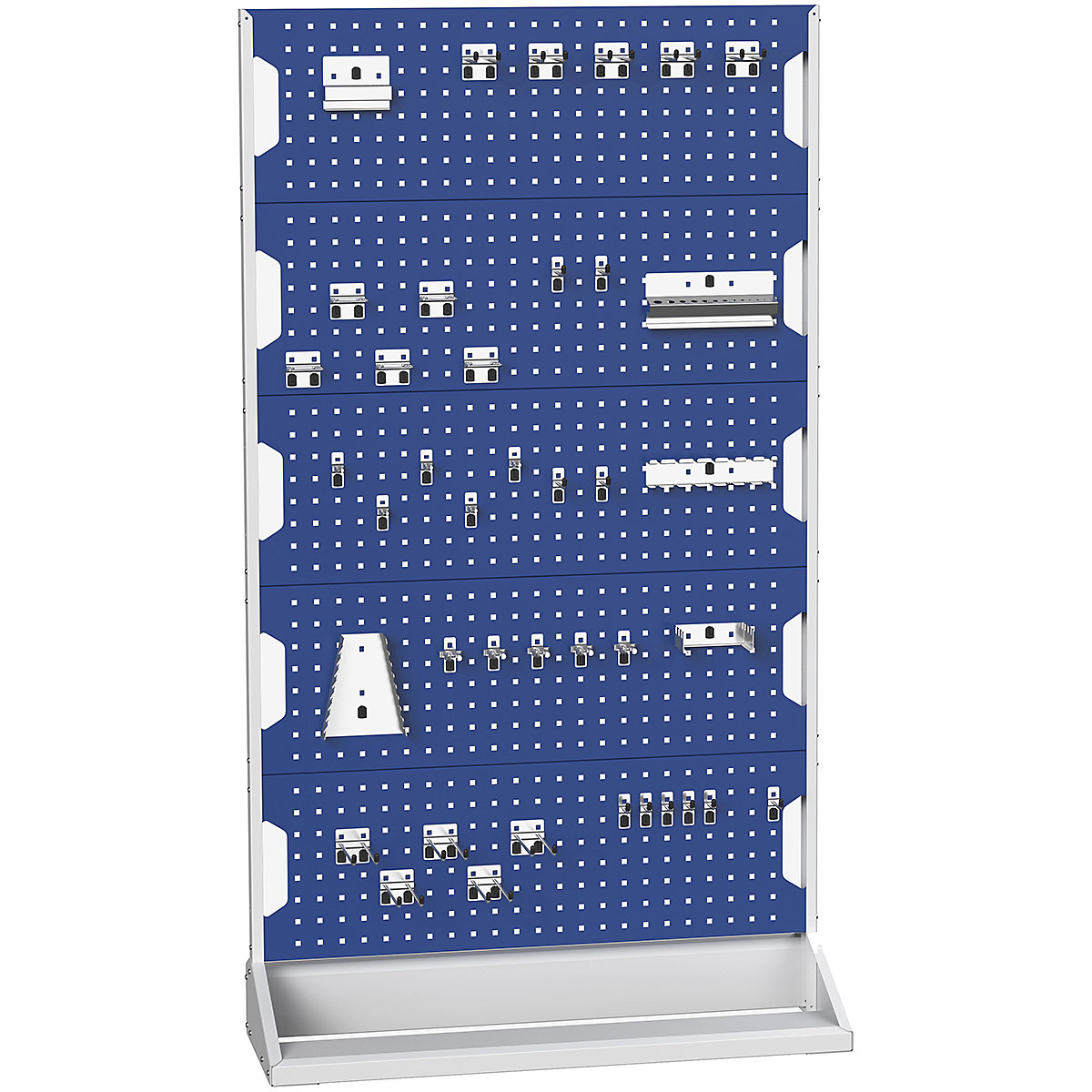Bott Perfo Panel Racks, Bott Perfo Panel Racks, Bott Perfo Panel Racks | 1775h x 1000w x 550d mm | Single Sided | 40 Piece Hook Kit | Static | Blue-0