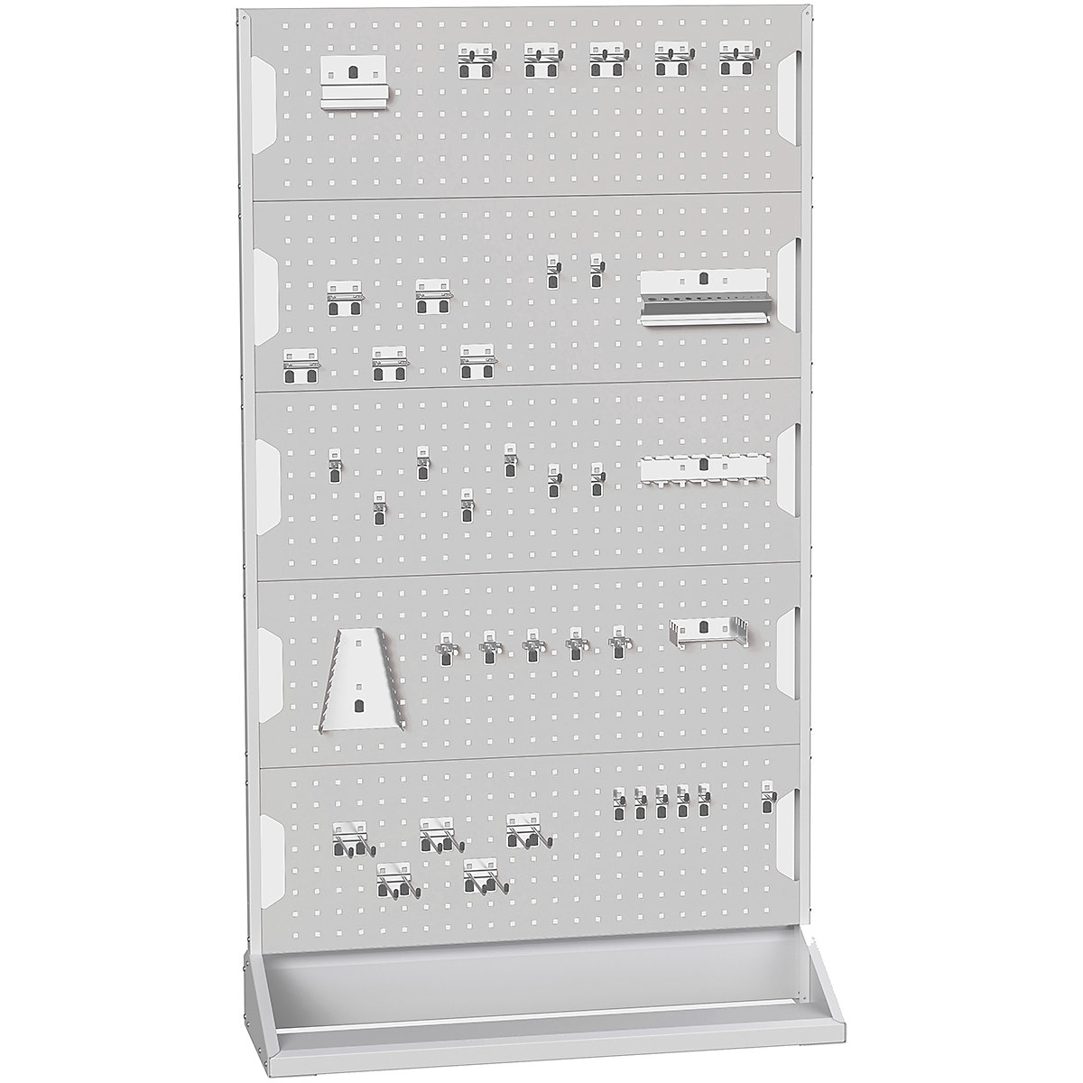 Bott Perfo Panel Racks, Bott Perfo Panel Racks, Bott Perfo Panel Racks | 1775h x 1000w x 550d mm | Single Sided | 40 Piece Hook Kit | Static | Light Grey-0