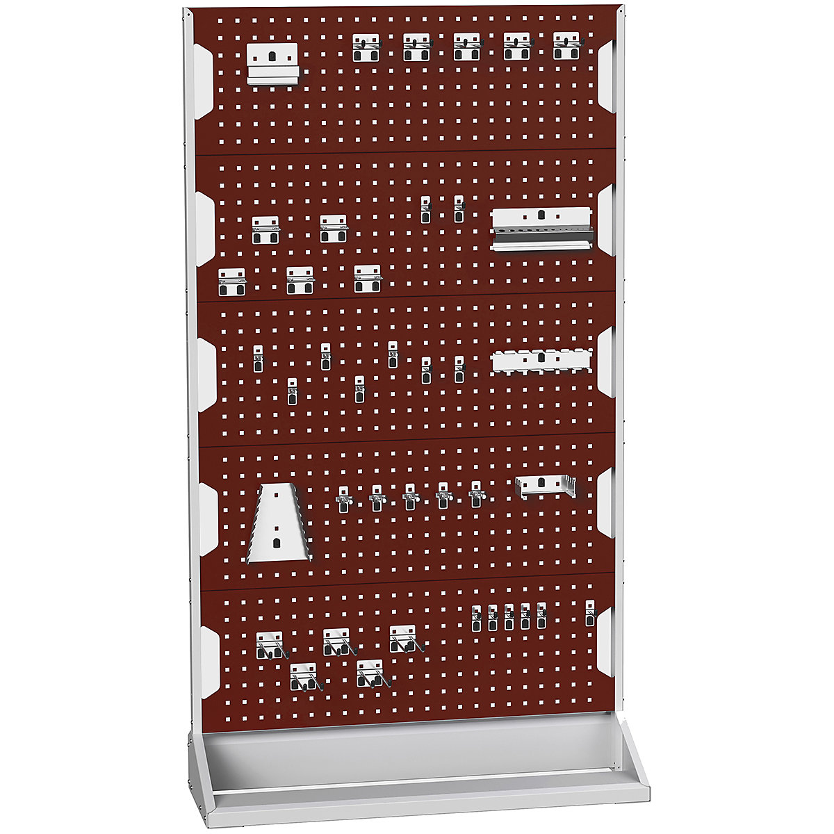 Bott Perfo Panel Racks, Bott Perfo Panel Racks, Bott Perfo Panel Racks | 1775h x 1000w x 550d mm | Single Sided | 40 Piece Hook Kit | Static | Red-0