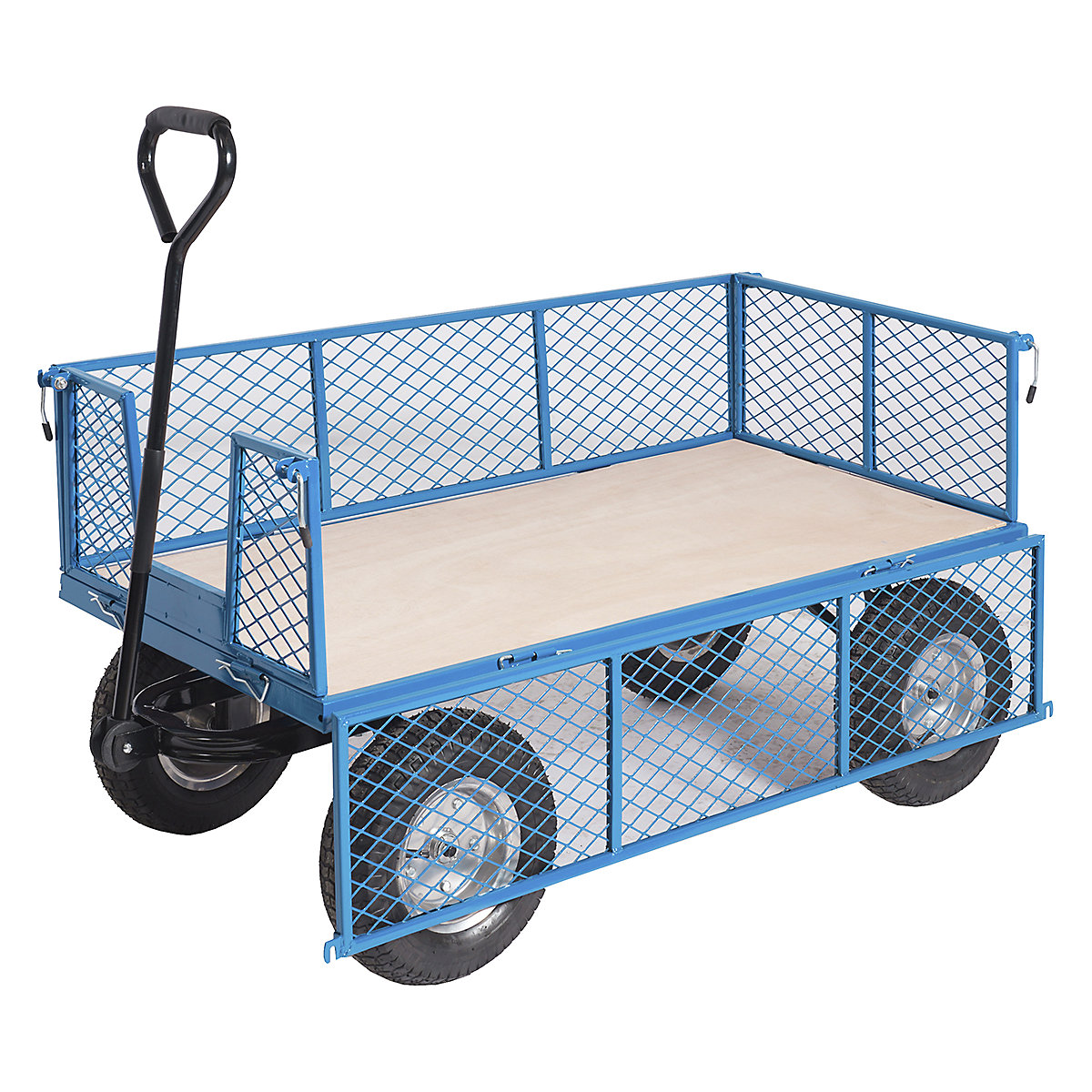 Turntable Truck with Plywood Base & Mesh Side Panels, Turntable Truck with Plywood Base & Mesh Side Panels, Turntable Truck | 360h x 1200w x 600d mm | Plywood Base & Mesh Side Panels | Puncture Proof | 400kg UDL-0
