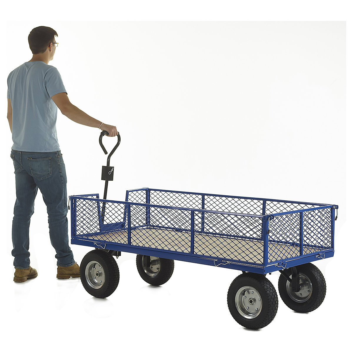 Turntable Truck with Plywood Base & Mesh Side Panels (Product illustration 4)-3