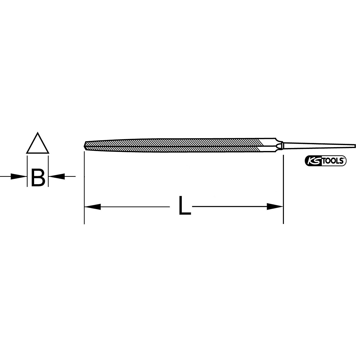 KS Tools Dreikant-Feilenblatt