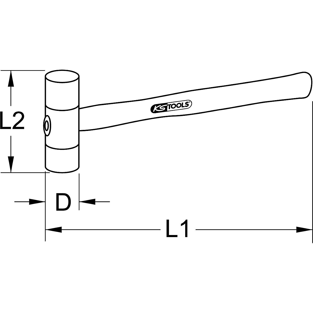 KS Tools Kunststoffhammer (Produktabbildung 5)