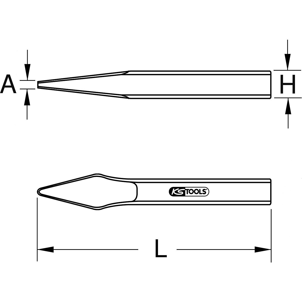 KS Tools BRONZEplus Kreuzmeißel (Produktabbildung 2)
