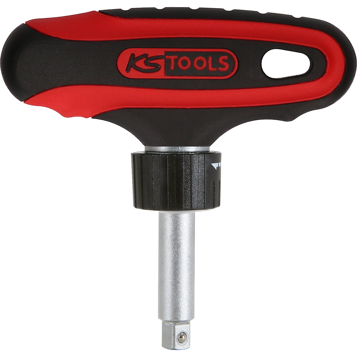 KS Tools 1/4'' ERGOTORQUEmax T-Griff-Knarre, 45 Zahn, Länge 110 mm