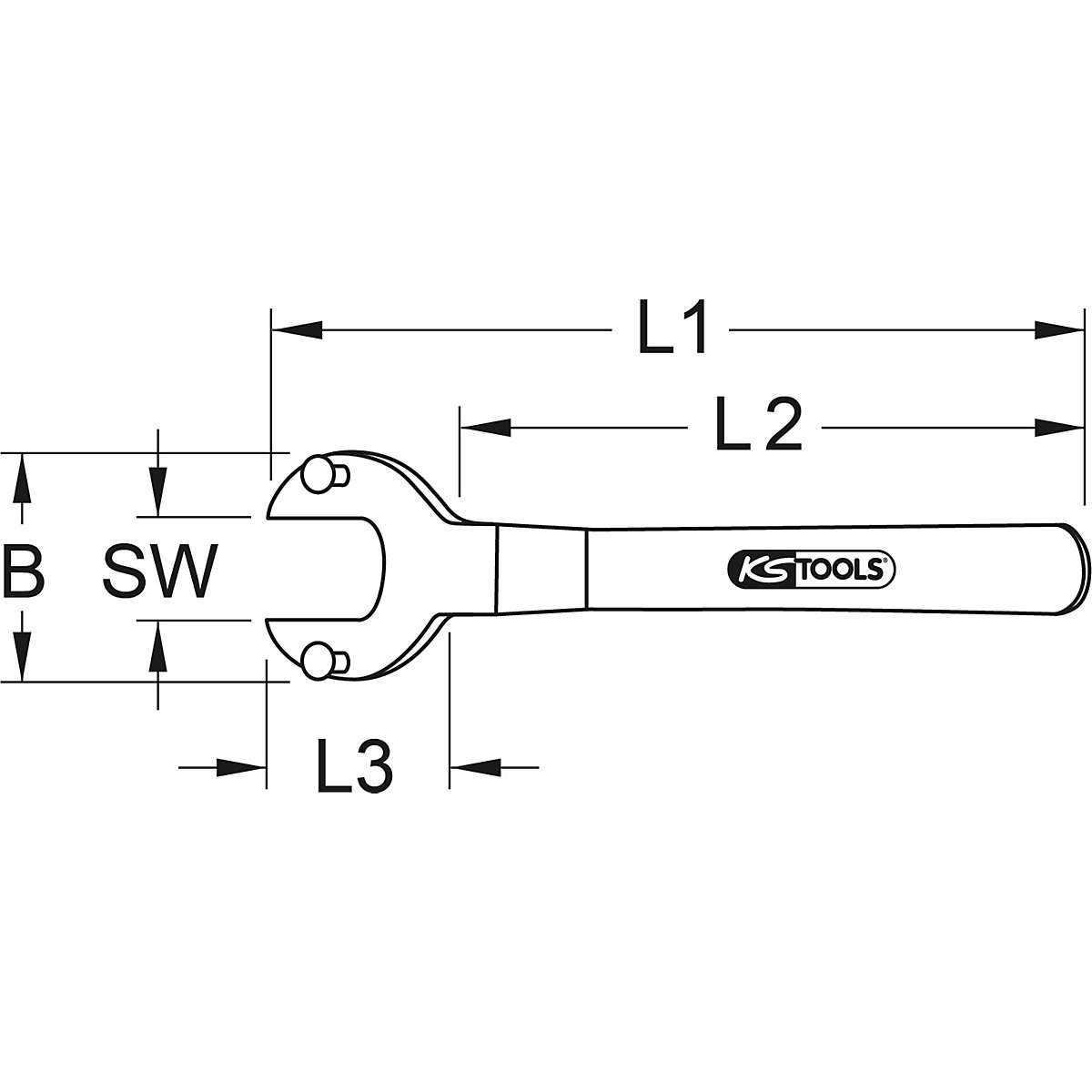KS Tools BRONZEplus Schlüssel für Tankwagenventil (Produktabbildung 2)