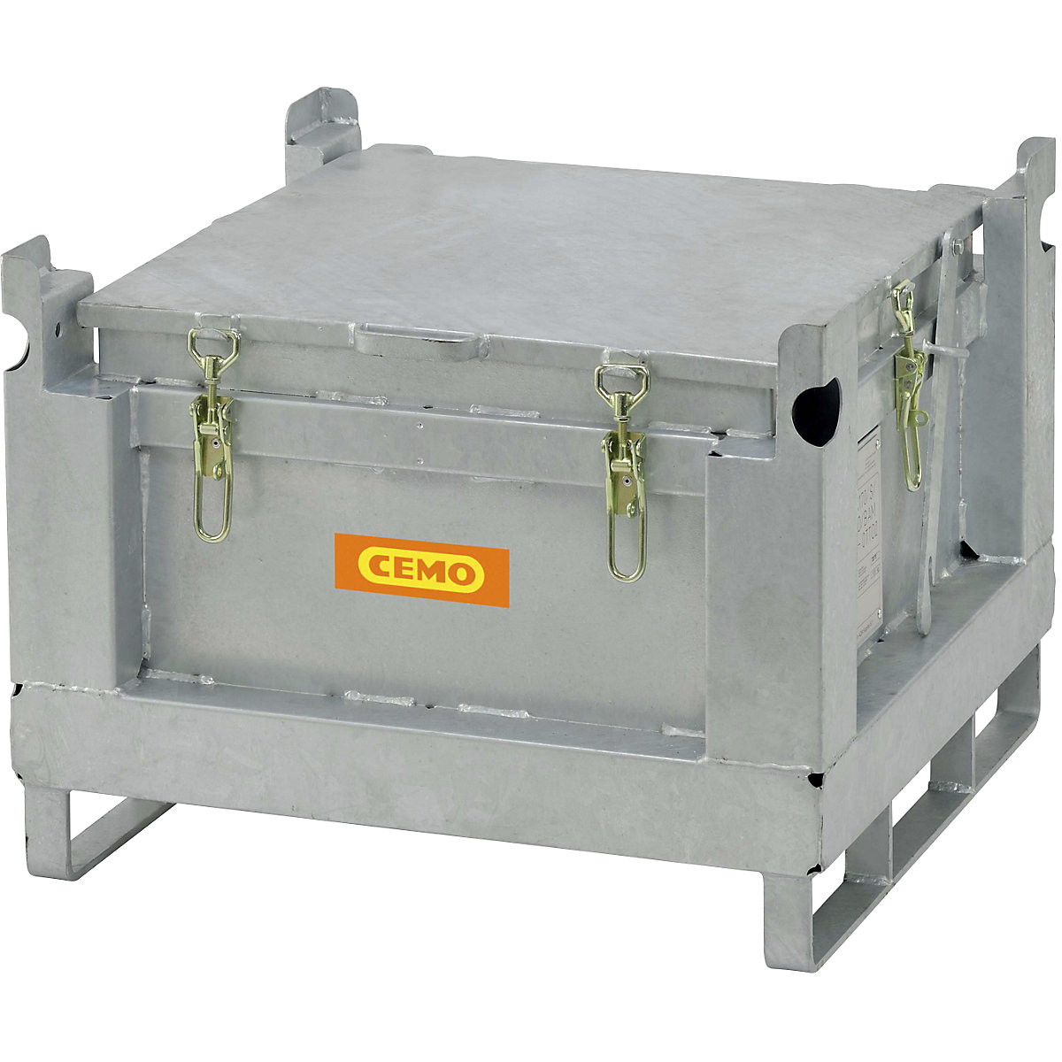 Steel collection and transport container for rechargeable batteries - CEMO