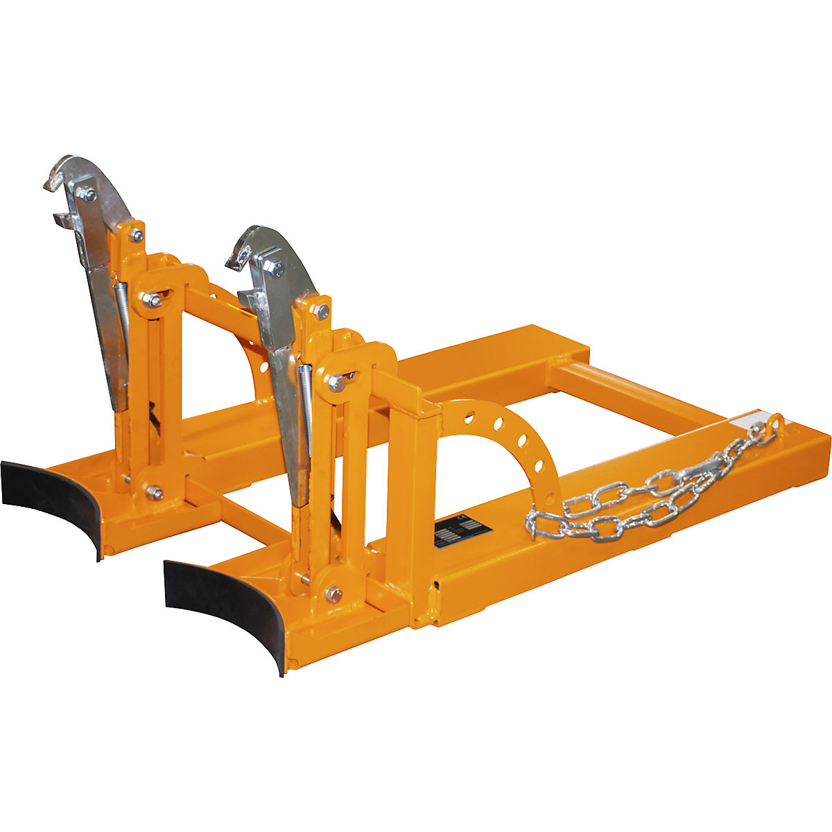 Drum lifter, for 2 x 60 l bung drums, yellow orange-0