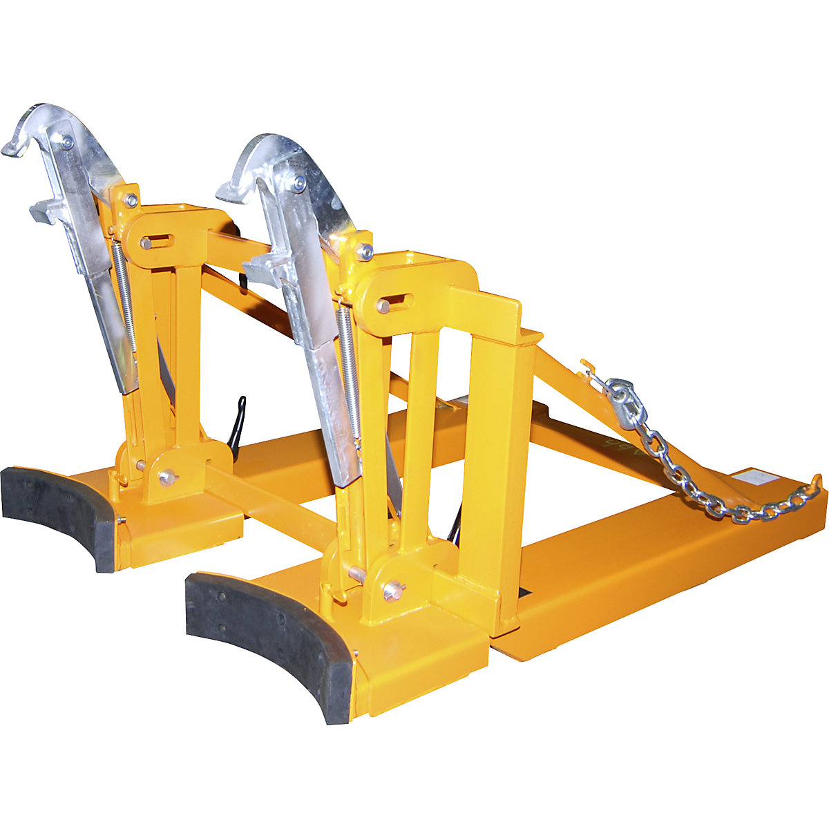 Drum lifter, for 2 lidded drums, yellow orange-0