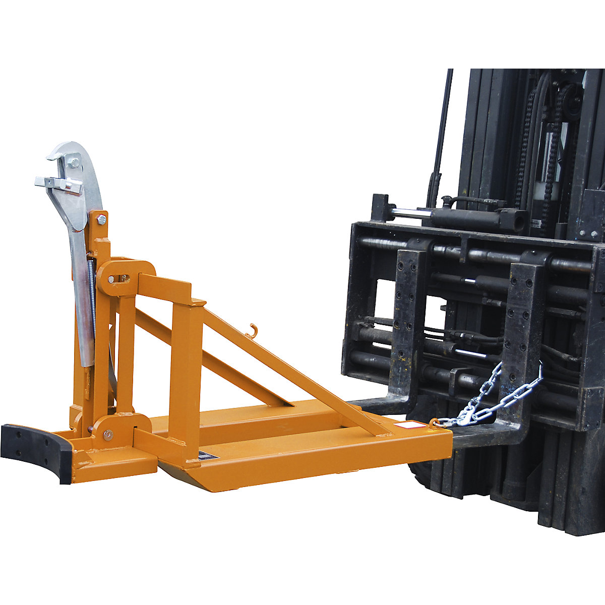Drum lifter with wide rim grip, for 1 drum, yellow orange-0